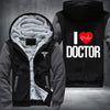 I love doctor printed Fleece Hoodies Jacket