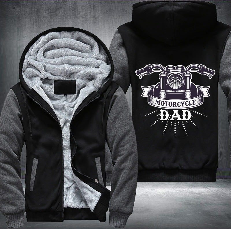 Motorcycle Dad Fleece Hoodies Jacket