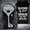 Blessed by god spoiled by my husband Fleece Hoodies Jacket