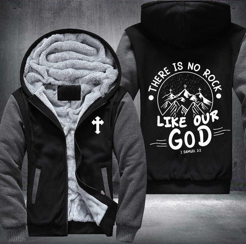 There is no rock like our god Fleece Hoodies Jacket