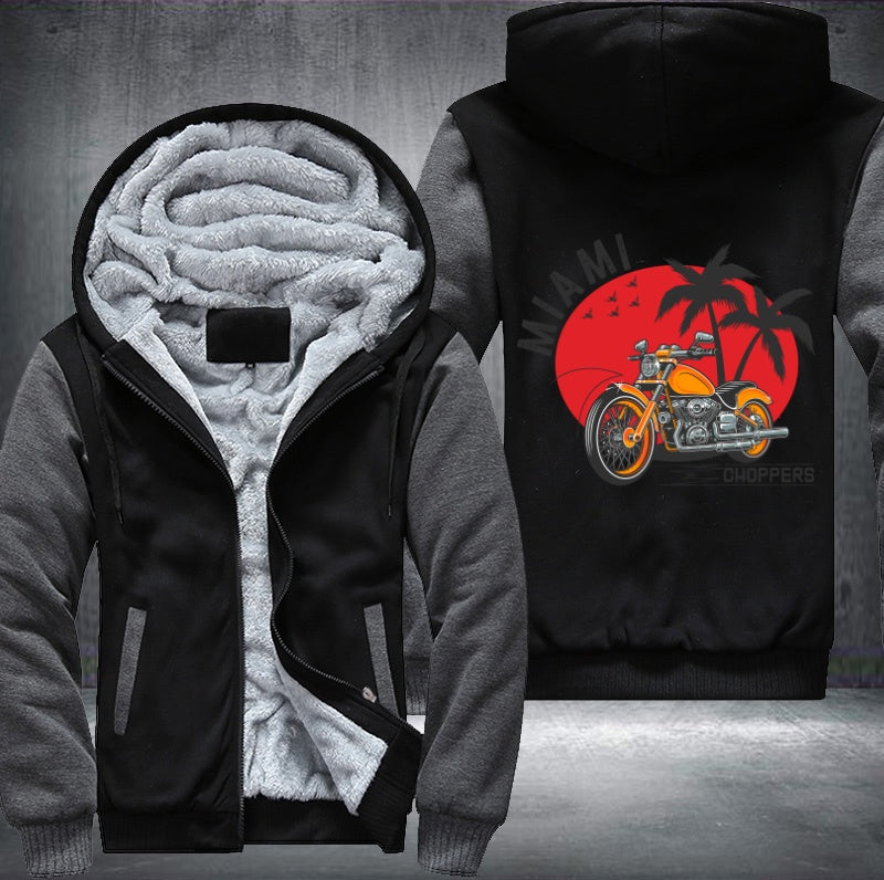 Miami motorcycle Fleece Hoodies Jacket
