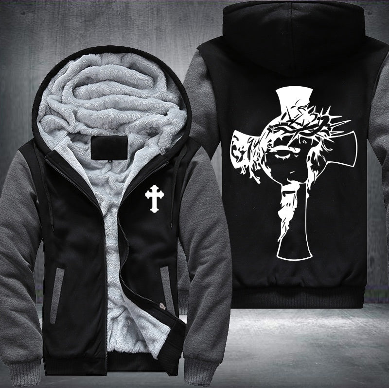 Jesus cross Fleece Hoodies Jacket