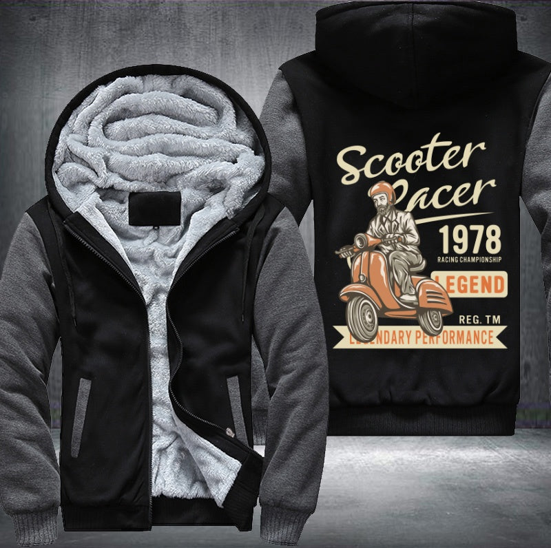 Scooter racer 1978 legend Fleece Hoodies Jacket