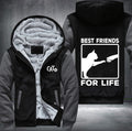 CAT BEST FRIENDS FOR LIFE Fleece Hoodies Jacket