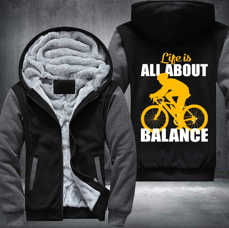 LIFE IS ALL ABOUT BALANCE Fleece Hoodies Jacket