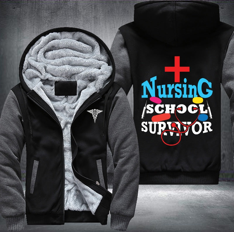Nursing school survivor Fleece Hoodies Jacket