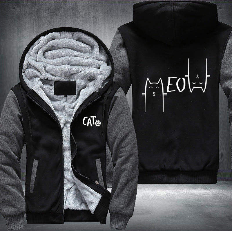 CAT MEOW Fleece Hoodies Jacket