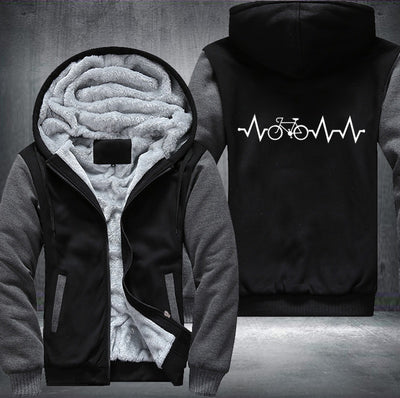 BICYCLE HEART BEAT Fleece Hoodies Jacket