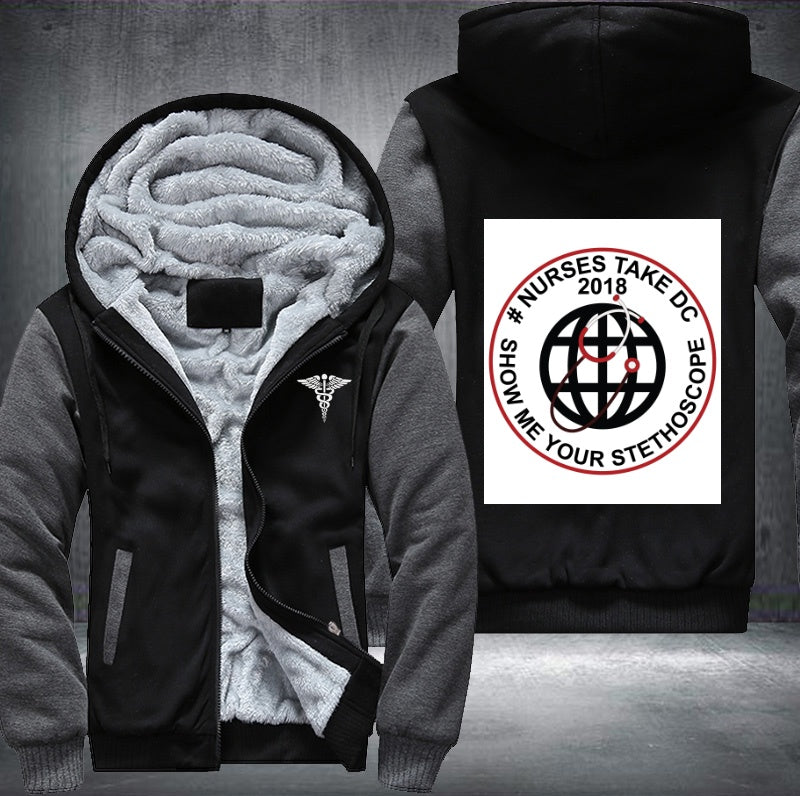 Nurses take DC 2018  Fleece Hoodies Jacket