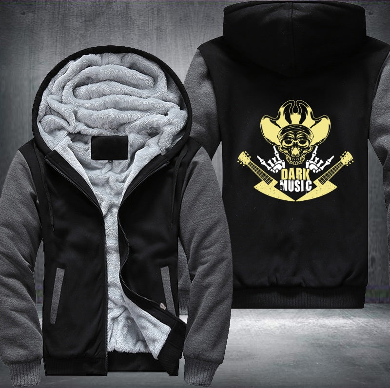 Skull Dark Music Fleece Hoodies Jacket