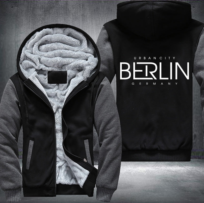 Urban city Berlin Germany Fleece Hoodies Jacket