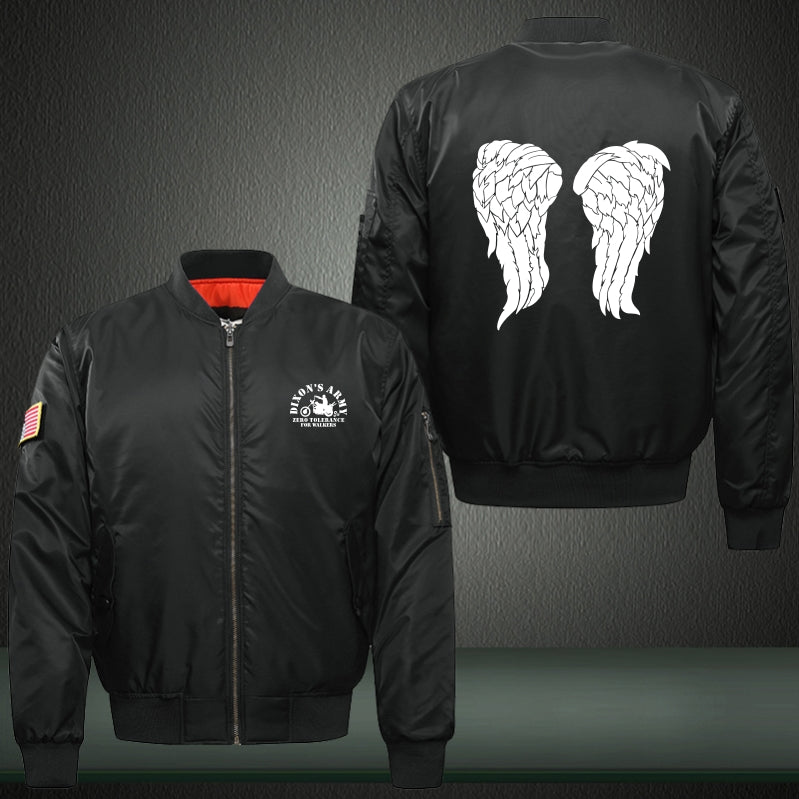 Dixon's Army Print Thicken Long Sleeve Bomber Jacket