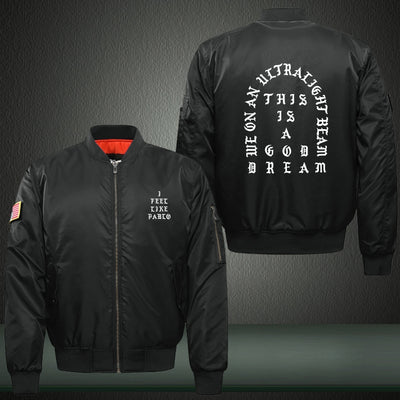 I feel like Pablo Print Thicken Long Sleeve Bomber Jacket