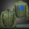 Sitting Cat Luminous Print Bomber Jacket