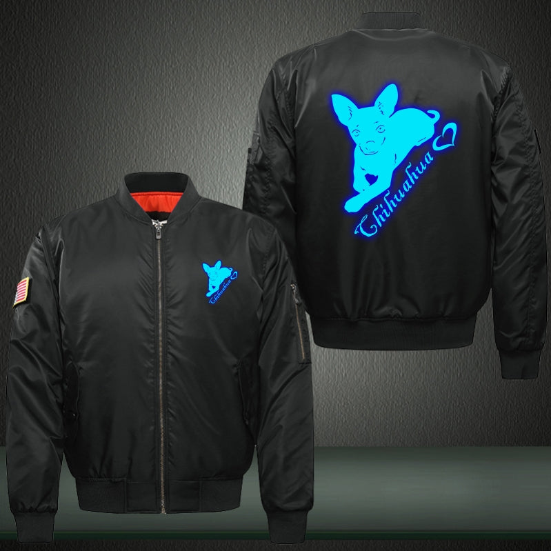 Chihuahua dog Luminous Print Bomber Jacket