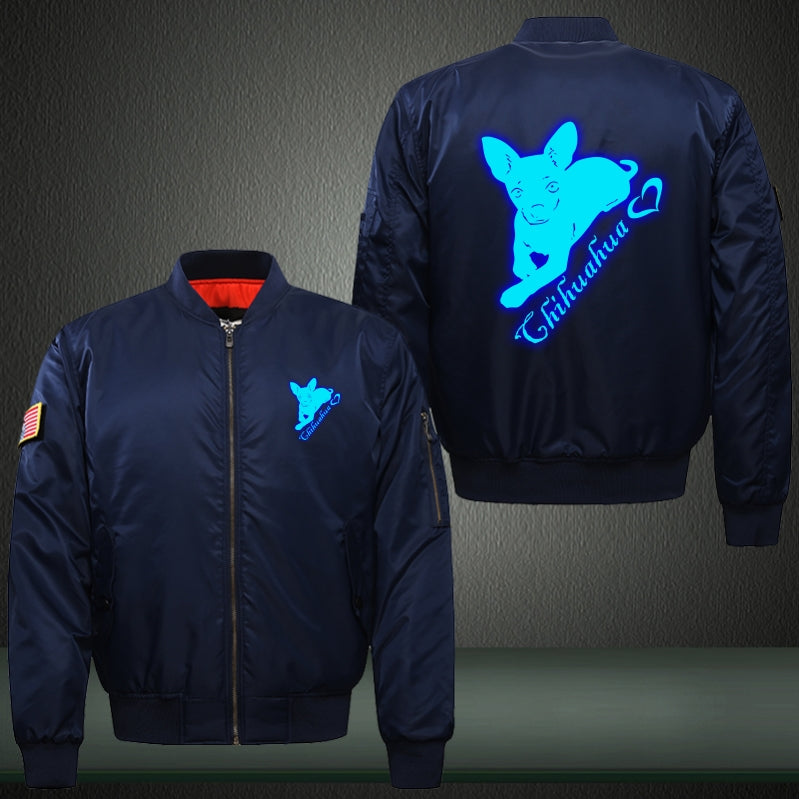 Chihuahua dog Luminous Print Bomber Jacket