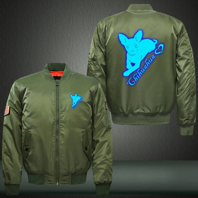 Chihuahua dog Luminous Print Bomber Jacket