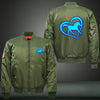 Heart Horse Luminous Print Bomber Jacket