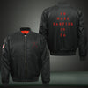 No More Parties in LA Print Thicken Long Sleeve Bomber Jacket