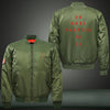 No More Parties in LA Print Thicken Long Sleeve Bomber Jacket