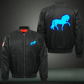 Full Body Horse Luminous Print Bomber Jacket
