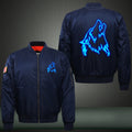 Watch to the sky Wolf Luminous Print Bomber Jacket
