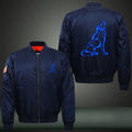 Full Body roar Wolf Luminous Print Bomber Jacket