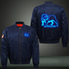 Cute Bulldog Luminous Print Bomber Jacket