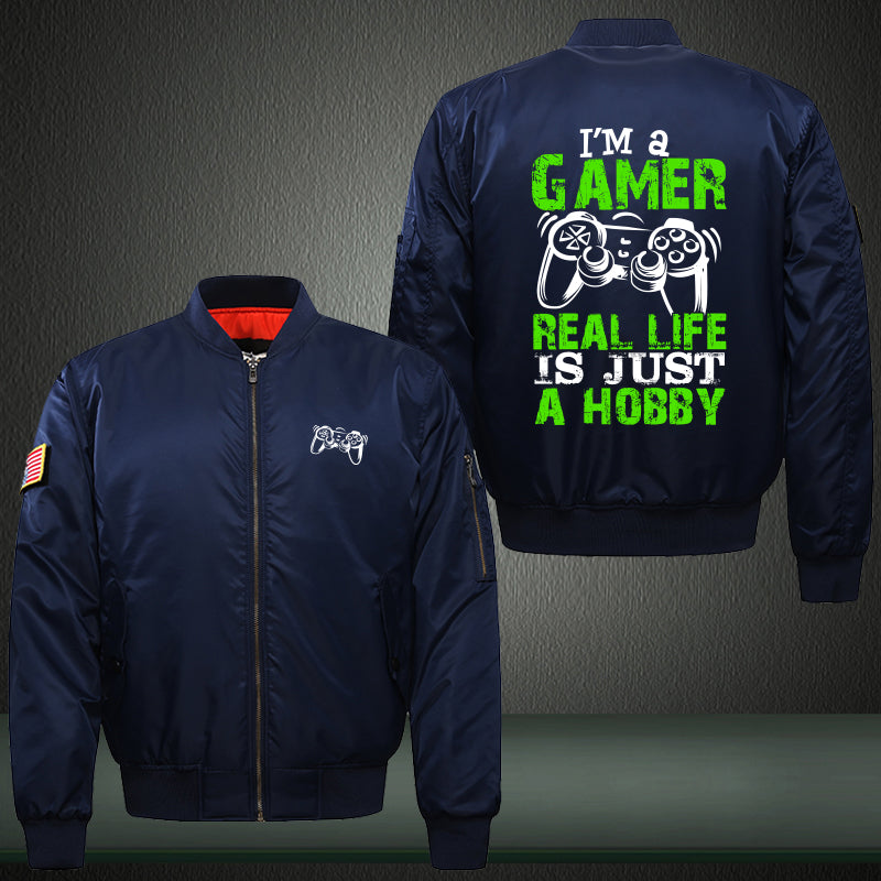 I'm a gamer real life is just a hobby Print Bomber Jacket