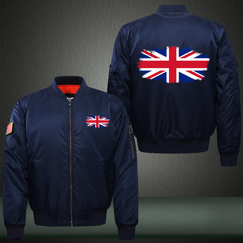 British Flag Print Bomber Jacket
