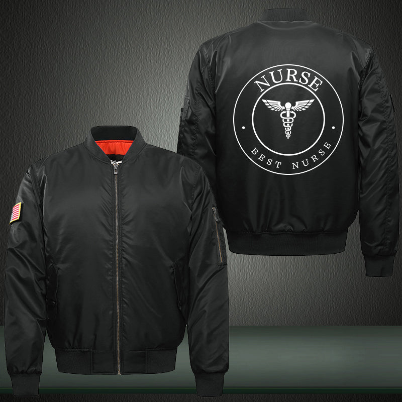 Best Nurse Print Bomber Jacket