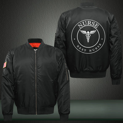 Best Nurse Print Bomber Jacket