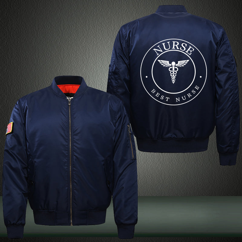 Best Nurse Print Bomber Jacket