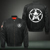 Circle Star Skull Print Bomber Jacket