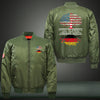 Living in America with German roots Print Bomber Jacket