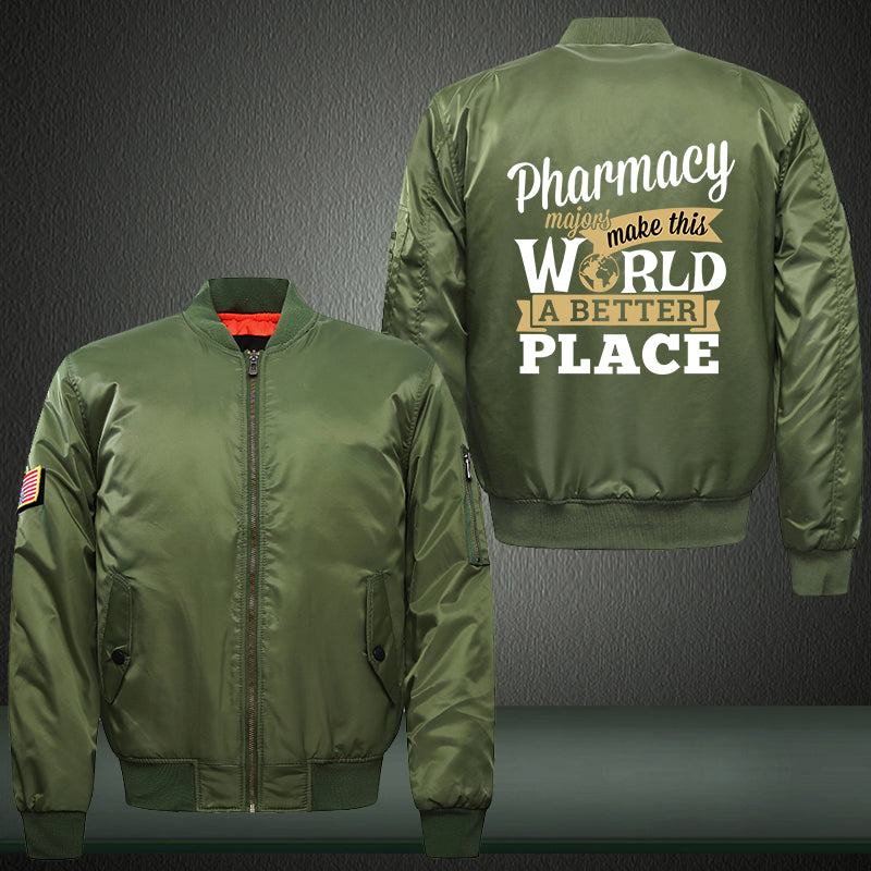Pharmacy majors make this world a better place Print Bomber Jacket