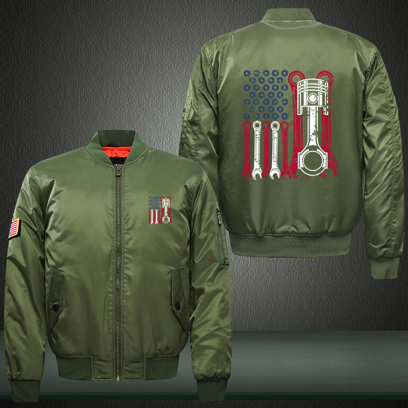 American mechanic Print Bomber Jacket