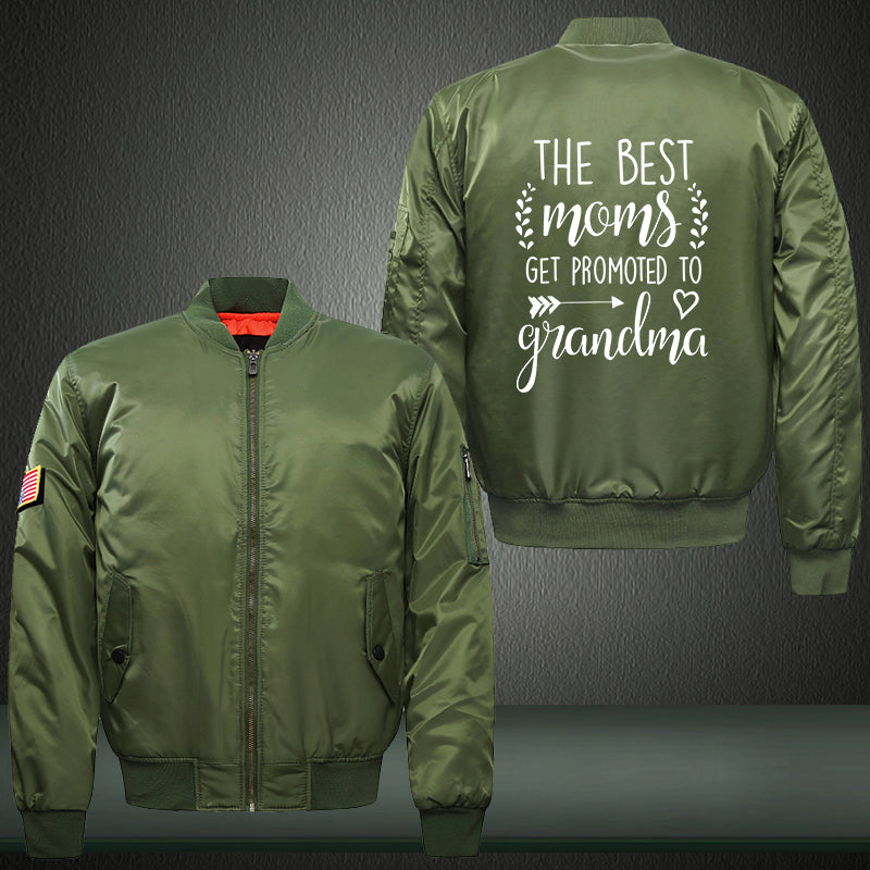The Best Moms get promote to Grandma Print Bomber Jacket