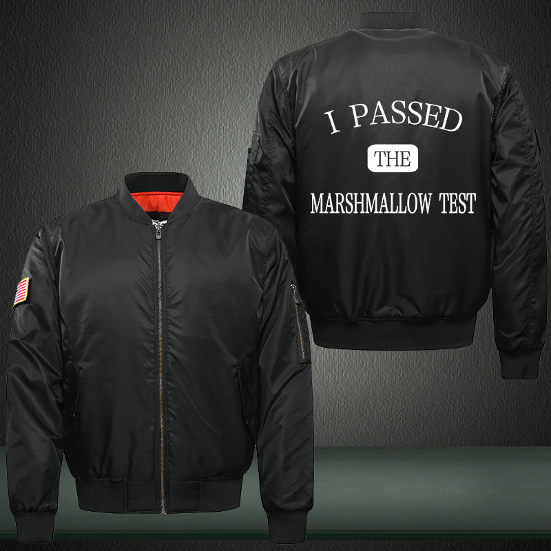 I Passed the Marshmallow Test  Print Bomber Jacket