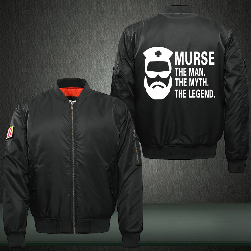 MURSE the man myth legend Print Bomber Jacket