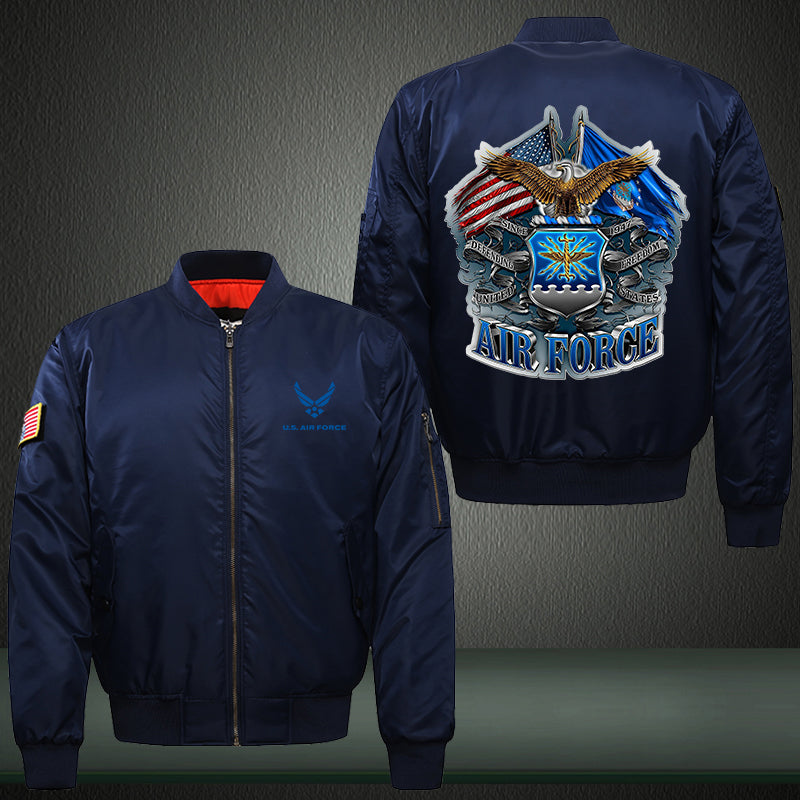 US AIR FORCE Print Thicken Long Sleeve Bomber Jacket