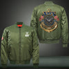 Navy United State Print Thicken Long Sleeve Bomber Jacket