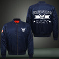 United States Navy Print Thicken Long Sleeve Bomber Jacket