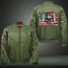 American skull angel Print Thicken Long Sleeve Bomber Jacket