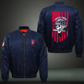 Special Force Skull Print Thicken Long Sleeve Bomber Jacket