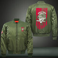 Special Force Skull Print Thicken Long Sleeve Bomber Jacket