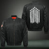 American Flag Jet Fighter Print Thicken Long Sleeve Bomber Jacket