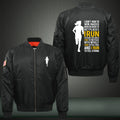 I DON'T RUN TO WIN RACES Print Thicken Long Sleeve Bomber Jacket