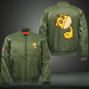 Cute Giraffe Print Thicken Long Sleeve Bomber Jacket