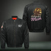 Cute LABRADOR mom Print Thicken Long Sleeve Bomber Jacket